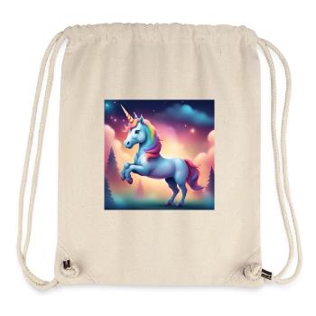 licorne, animal fantastique, animal mythique - Sac à cordon recyclé Stanley/Stella - blanc naturel - Devant
