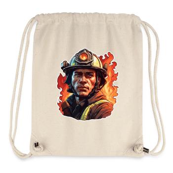 Feuerwehrmann / Feuer / Brand / Löschen / Held - Stanley/Stella recycelter Gym Bag - Naturweiß - Vorne