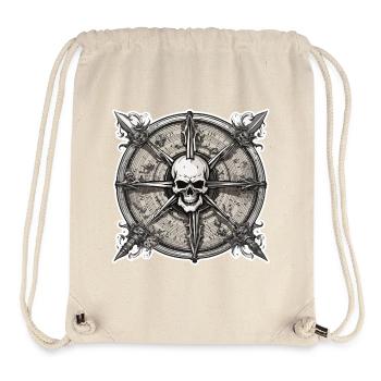 Kompass / Himmelsrichtung / Reisen / Survival - Stanley/Stella recycelter Gym Bag - Naturweiß - Vorne