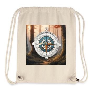 Kompass / Himmelsrichtung / Reisen / Survival - Stanley/Stella recycelter Gym Bag - Naturweiß - Vorne