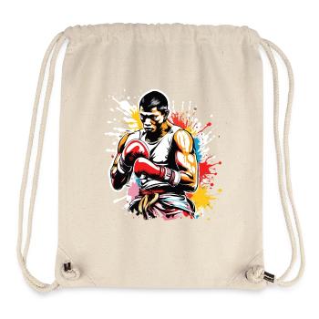 Boxer / Sport / Kampf / Arena / Boxring / Fäuste - Stanley/Stella recycelter Gym Bag - Naturweiß - Vorne