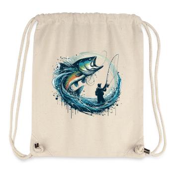 Fishing Dynamic Gift - Stanley/Stella Recycled Gym Bag - natural - Front