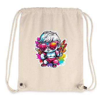 Amor / Liebe / Pfeil / Herz / Valentinstag - Stanley/Stella recycelter Gym Bag - Naturweiß - Vorne