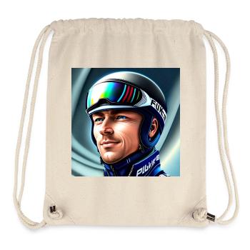 Skispringer Portrait - Stanley/Stella recycelter Gym Bag - Naturweiß - Vorne