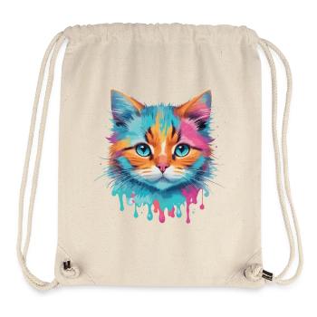 Niedliche Katze - Stanley/Stella recycelter Gym Bag - Naturweiß - Vorne