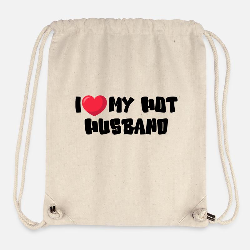 J’aime mon mari chaud - Sac à cordon recyclé Stanley/Stella - blanc naturel