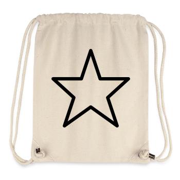 Star Outline Icon - Stanley/Stella Recycled Gym Bag - natural - Front