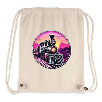 Zug / Lokomotive / Dampflok / Eisenbahn / Lock - Stanley/Stella recycelter Gym Bag - Naturweiß - Vorne
