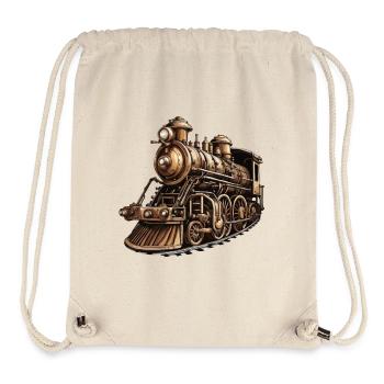 Zug / Lokomotive / Dampflok / Eisenbahn / Lock - Stanley/Stella recycelter Gym Bag - Naturweiß - Vorne