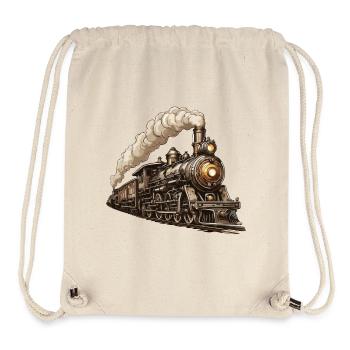 Zug / Lokomotive / Dampflok / Eisenbahn / Lock - Stanley/Stella recycelter Gym Bag - Naturweiß - Vorne