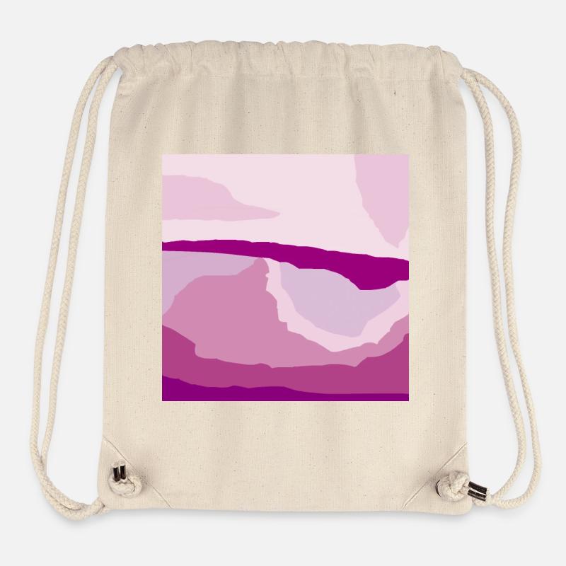Muster in der Farbe von Malven Beeren und Lavendel - Stanley/Stella recycelter Gym Bag - Naturweiß