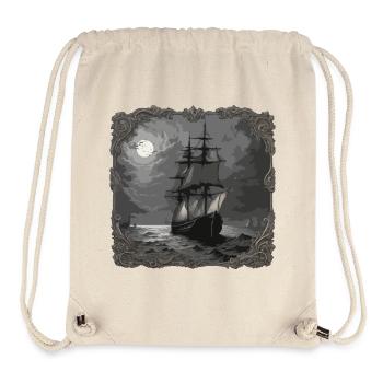 Bateau pirate / Bateau / Mer / Océan / Vagues - Sac à cordon recyclé Stanley/Stella - blanc naturel - Devant