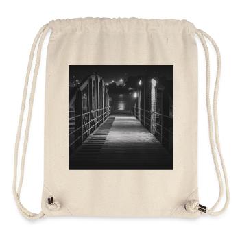 Ferry Pier Neuhof Elbe Hamburg Poster - Stanley/Stella Recycled Gym Bag - natural - Front