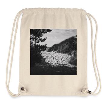 Accès à la plage West Beach Prerow Mer Baltique Darß Poster - Sac à cordon recyclé Stanley/Stella - blanc naturel - Devant