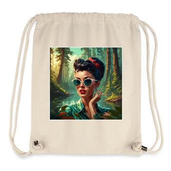 Rockabilly / Pin-up Girl / Girl Power / 50s - Stanley/Stella Recycled Gym Bag - natural - Front