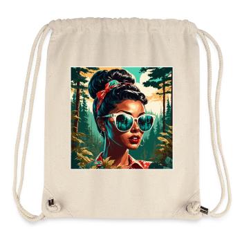 Rockabilly / Pin-up Girl / Girl Power / 50s - Stanley/Stella Recycled Gym Bag - natural - Front