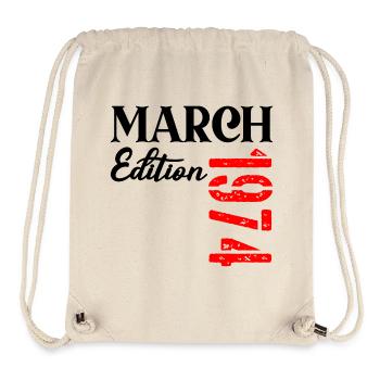 Birthday March 1974 - 53rd anniversary - Stanley/Stella Recycled Gym Bag - natural - Front