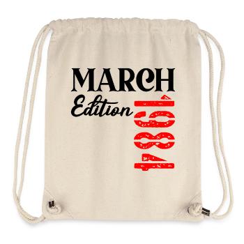 Birthday March 1984 - 43rd anniversary - Stanley/Stella Recycled Gym Bag - natural - Front