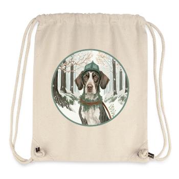 Chien de chasse - Sac à cordon recyclé Stanley/Stella - blanc naturel - Devant