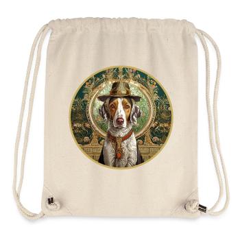 Hunting Dog with hat - Stanley/Stella Recycled Gym Bag - natural - Front