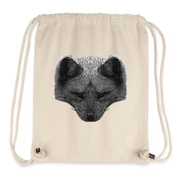 füchse für frau, Polarfuchsgesicht - Stanley/Stella recycelter Gym Bag - Naturweiß - Vorne