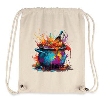 Kochtopf / Hexenkessel / Halloween / Zauberei - Stanley/Stella recycelter Gym Bag - Naturweiß - Vorne