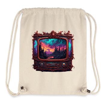 TV / Fernseher / Analog / Röhrenfernseher / Retro - Stanley/Stella recycelter Gym Bag - Naturweiß - Vorne