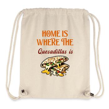 La maison, c'est là où se trouvent les quesadillas - Sac à cordon recyclé Stanley/Stella - blanc naturel - Devant