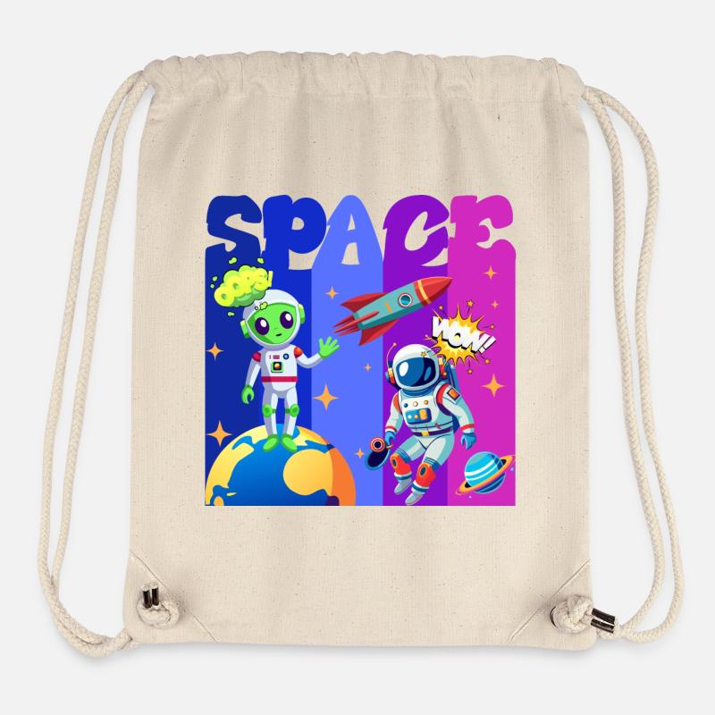 Space, Weltall, Alien, Astronaut - Stanley/Stella recycelter Gym Bag - Naturweiß
