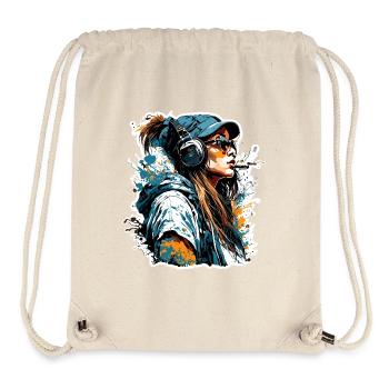 Rapper / Hip Hop / Song / Cool / Rhymes / Beat - Stanley/Stella Recycled Gym Bag - natural - Front