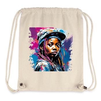Rapper / Hip Hop / Song / Cool / Rhymes / Beat - Stanley/Stella Recycled Gym Bag - natural - Front
