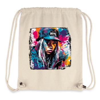 Rapper / Hip Hop / Song / Cool / Rhymes / Beat - Stanley/Stella Recycled Gym Bag - natural - Front