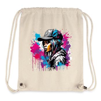 Rapper / Hip Hop / Song / Cool / Rhymes / Beat - Stanley/Stella Recycled Gym Bag - natural - Front