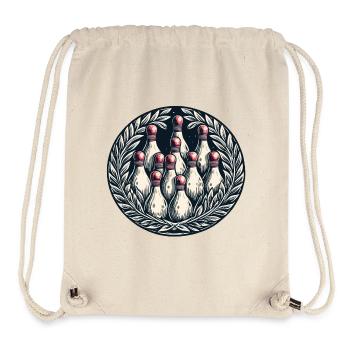 Bowling / Kegeln / Bowlingbahn / Pin / Strike - Stanley/Stella recycelter Gym Bag - Naturweiß - Vorne