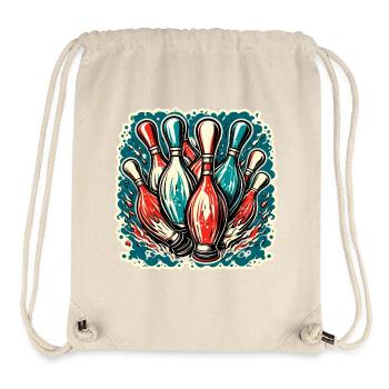 Bowling / Kegeln / Bowlingbahn / Pin / Strike - Stanley/Stella recycelter Gym Bag - Naturweiß - Vorne
