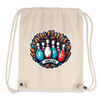 Bowling / Kegeln / Bowlingbahn / Pin / Strike - Stanley/Stella recycelter Gym Bag - Naturweiß - Vorne