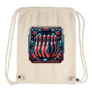 Bowling / Kegeln / Bowlingbahn / Pin / Strike - Stanley/Stella recycelter Gym Bag - Naturweiß - Vorne
