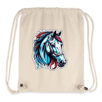 Pony / Pferd / Tier / reiten / Mähne - Stanley/Stella recycelter Gym Bag - Naturweiß - Vorne