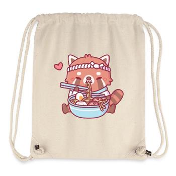 Cute Red Panda Chef Loves Eating Ramen - Stanley/Stella Recycled Gym Bag - natural - Front