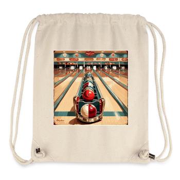 Bowling / Kegeln / Bowlingbahn / Pin / Strike - Stanley/Stella recycelter Gym Bag - Naturweiß - Vorne
