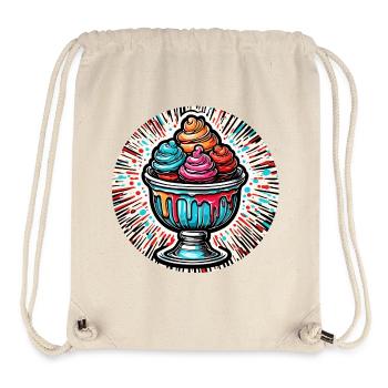 Eiscreme / Sorbet / Gelato / Sommer / Sonne - Stanley/Stella recycelter Gym Bag - Naturweiß - Vorne