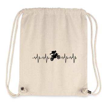 HEARTBEAT MOTOCROSS II - Motorcycle Pulse Design! - Stanley/Stella Recycled Gym Bag - natural - Front