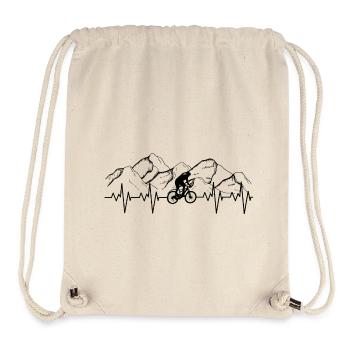 MTB HEARTBEAT - Heartbeat Design MTB Fahrer! - Stanley/Stella recycelter Gym Bag - Naturweiß - Vorne