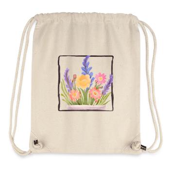 Bouquet - Sac à cordon recyclé Stanley/Stella - blanc naturel - Devant