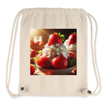 Fraise à la crème - Sac à cordon recyclé Stanley/Stella - blanc naturel - Devant