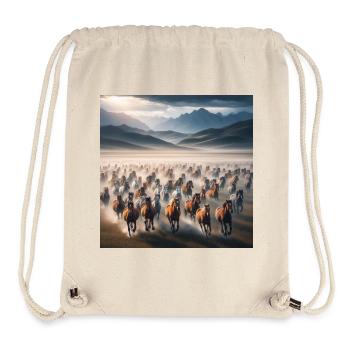 Wildpferde - Stanley/Stella recycelter Gym Bag - Naturweiß - Vorne