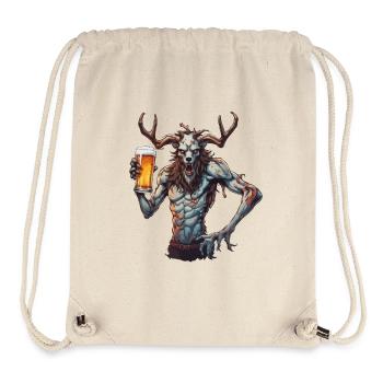 Wendigo / maléfique / Possessif / Horreur - Sac à cordon recyclé Stanley/Stella - blanc naturel - Devant