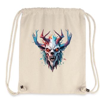 Wendigo / maléfique / Possessif / Horreur - Sac à cordon recyclé Stanley/Stella - blanc naturel - Devant