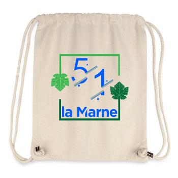 La Marne - Sac à cordon recyclé Stanley/Stella - blanc naturel - Devant