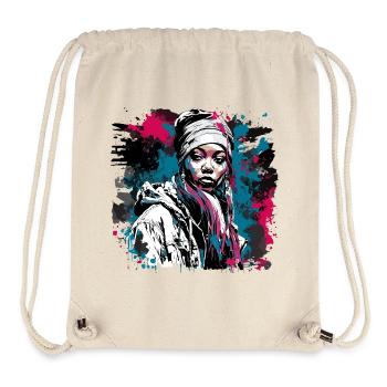 Rapper / Hip Hop / Song / Cool / Rhymes / Beat - Stanley/Stella Recycled Gym Bag - natural - Front